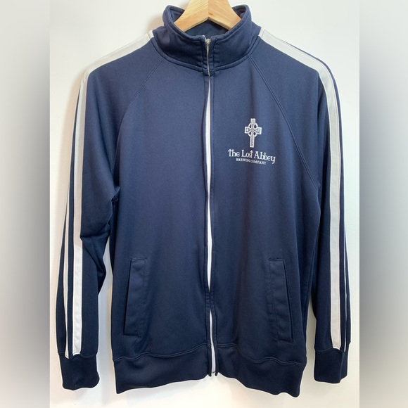The Lost Abbey Brewing Company Woman Zip-up Coat Navy Color Medium Size .Used - Picture 1 of 8